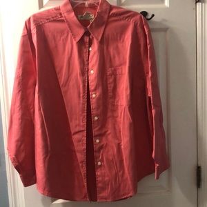 Coral button down shirt